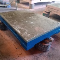 国晟人工刮研平台T型槽铸铁平板结构稳定做工精细