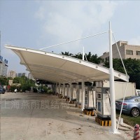 浙江平湖膜结构公司燕雨汽车停车棚七字型拉杆式