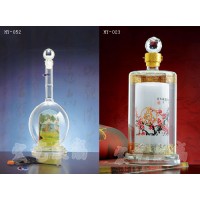 湖南玻璃工艺酒瓶生产企业_河间宏艺公司厂家订制内画酒瓶