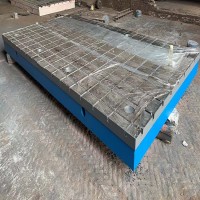 高精度铸铁检验平台铆焊T型槽平板结构精密国晟机械发货准时