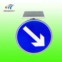 渭南全透式交通标志牌 太阳能右侧行驶指示牌 led发光标志牌厂家