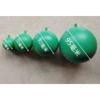 新疆通水球房建管道检测通球绿色塑料通水球50 75 110 160PVC检测通水球