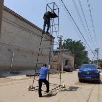 铁路钢管梯车  安全防倾轨道爬梯  高空线路架线作业平台