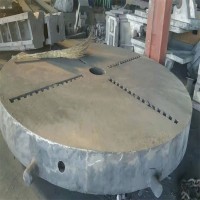 北重机械设计生产圆形铸铁平台 圆形检验平台 开槽圆形铸铁平台加工