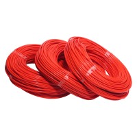 红色硅胶玻纤管耐高温内纤外胶套管耐高温阻燃套管