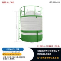 水塔厂家 6000L塑料圆桶 建筑用水设备 水处理牛筋桶