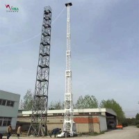 空管移动雷达升降天线塔 45米车载液压电动升降装置 50米天线折叠塔