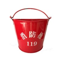 沧州铁狮消防桶 红色消防桶 消防器材 半圆设计
