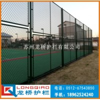 丽水篮球场护栏网 丽水体育场防护网 绿色浸塑 网片