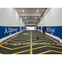 南京道路划线-达尊地下车库停车场汽车坡道设计