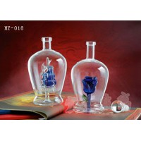 四川玻璃工艺酒瓶加工公司~宏艺玻璃制品厂家订制红酒酒瓶