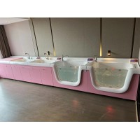 婴儿洗浴设备宝宝洗礼池独立游泳缸软包护理台颜色可定制