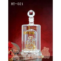 河南船瓶公司/河间宏艺玻璃制品厂价供应空心造型酒瓶
