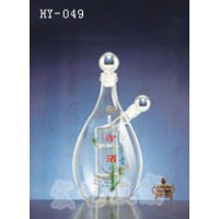 广东工艺玻璃酒瓶加工厂家~宏艺玻璃制品厂价定制红酒酒瓶