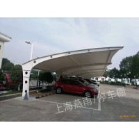 【专业施工团队】杭州市汽车停车棚-PVDF小轿车停车棚