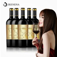 温碧霞代言IRENENA红酒品牌，进口法国葡萄酒海潮歌慕干红750ml