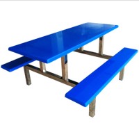 方形玻璃钢食堂餐桌 可给多人使用受力均匀稳固安全