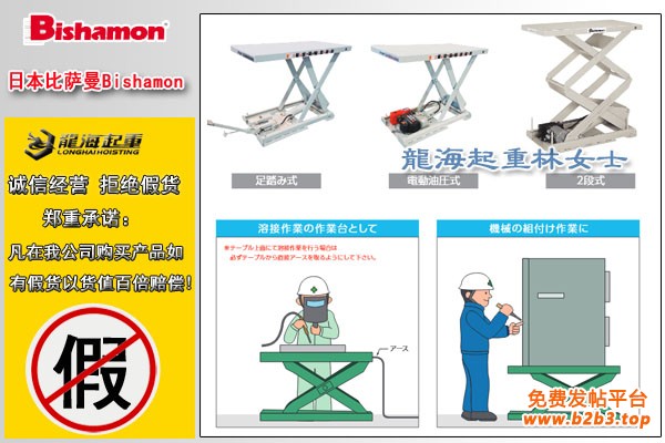 日本Bishamon低型电动升降平台图片